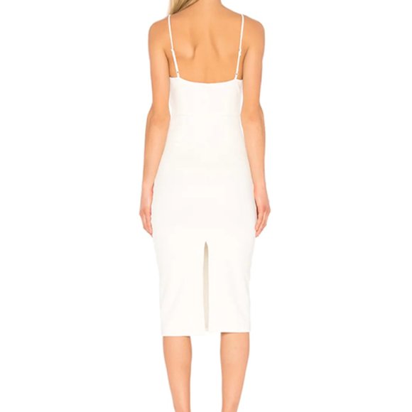 Privacy Please - Hibiscus Tie Front Cut Out Midi Dress - Picture 3 of 4